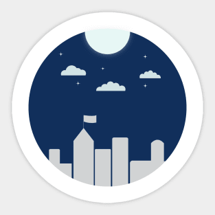 city night Sticker